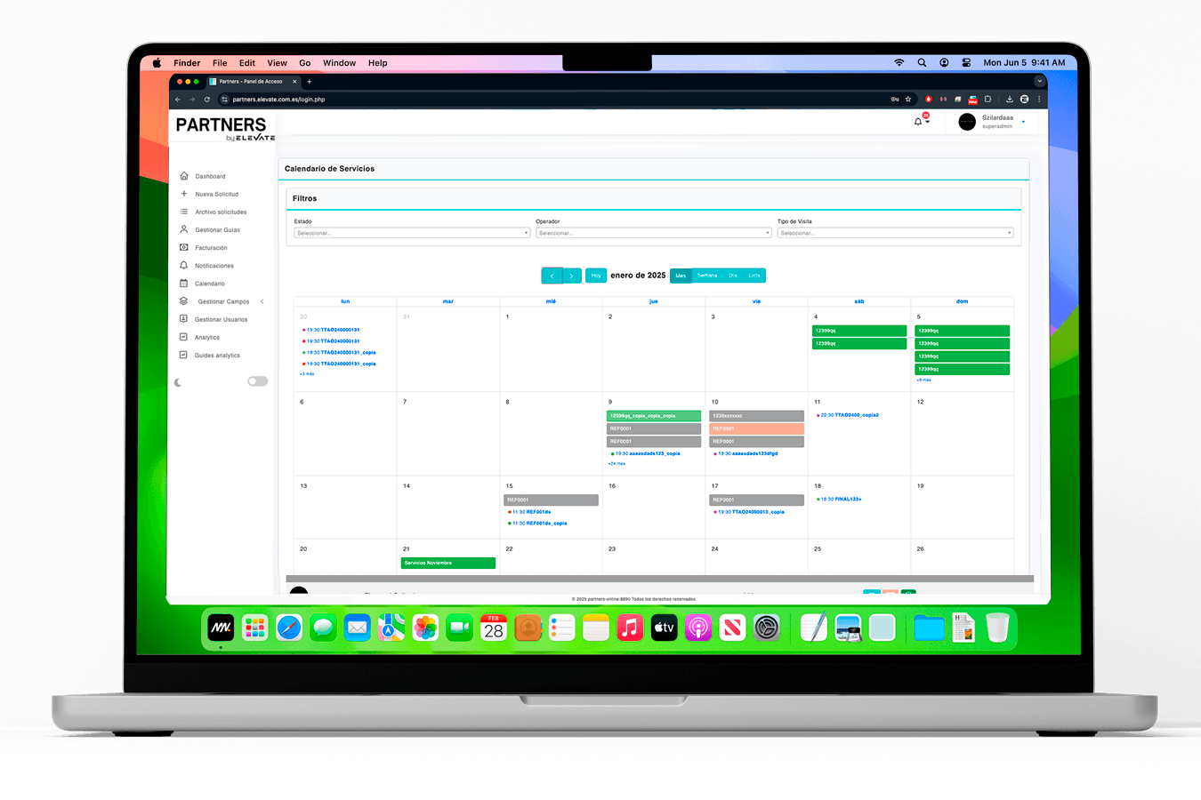 Gestión de calendario y reservas
